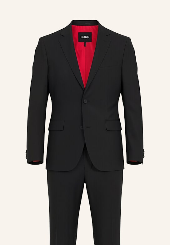 HUGO Business Anzug KARLO-FLIPS251X Modern Fit SCHWARZ