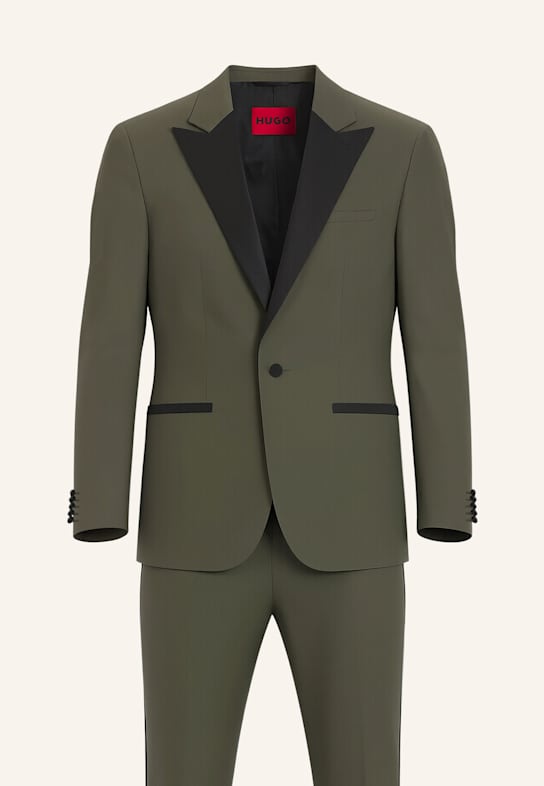 HUGO Business Anzug KARL-TEAGAN253E1X Modern Fit HELLGRÜN