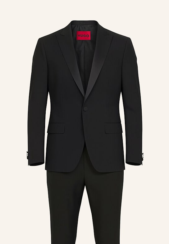 HUGO Business Anzug HENRY-GETLIN254EV1X Slim Fit SCHWARZ