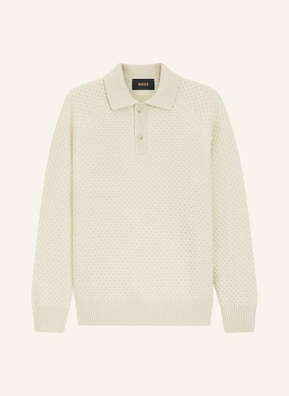 BOSS Pullover L-ULAN Relaxed Fit WEISS