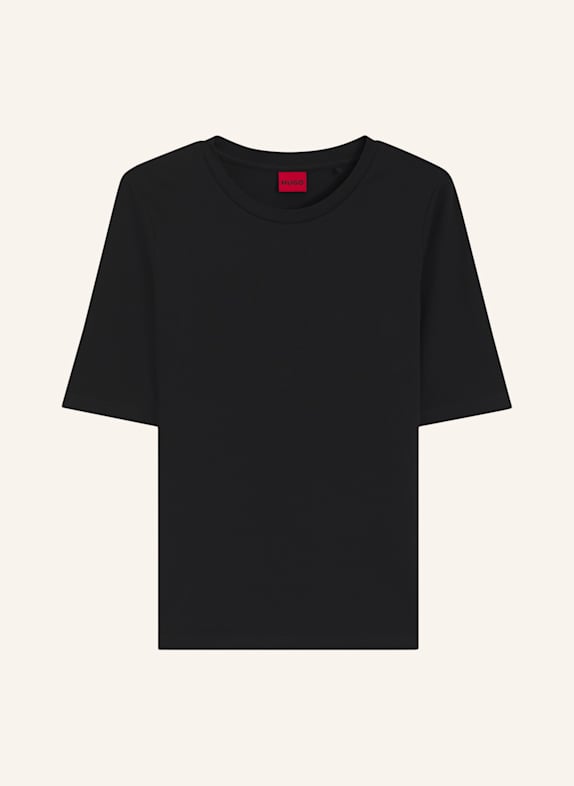 HUGO T-Shirt DARNELIA Slim Fit SCHWARZ