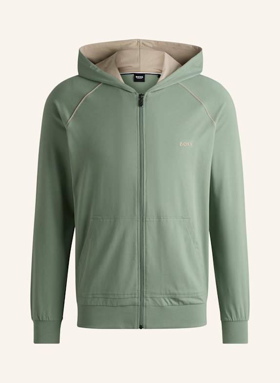 BOSS Loungewear Jacke MIX&MATCH JACKET H Regular Fit HELLGRÜN