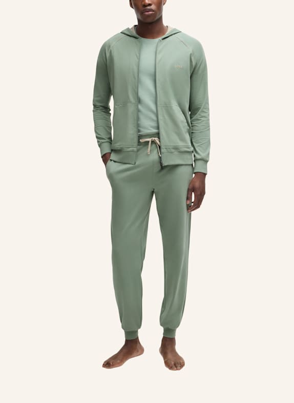 BOSS Loungewear Jacke MIX&MATCH JACKET H Regular Fit HELLGRÜN
