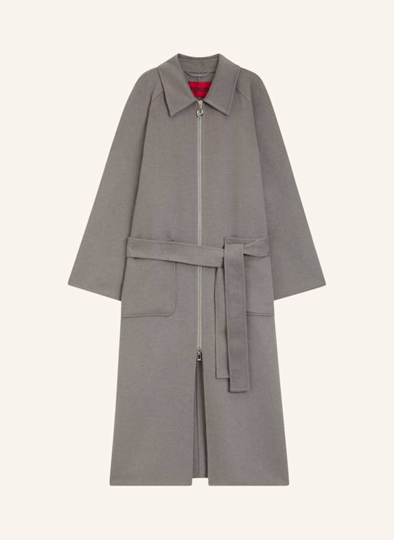 HUGO Klassischer Mantel MINETTA-1_DF Relaxed Fit GRAU