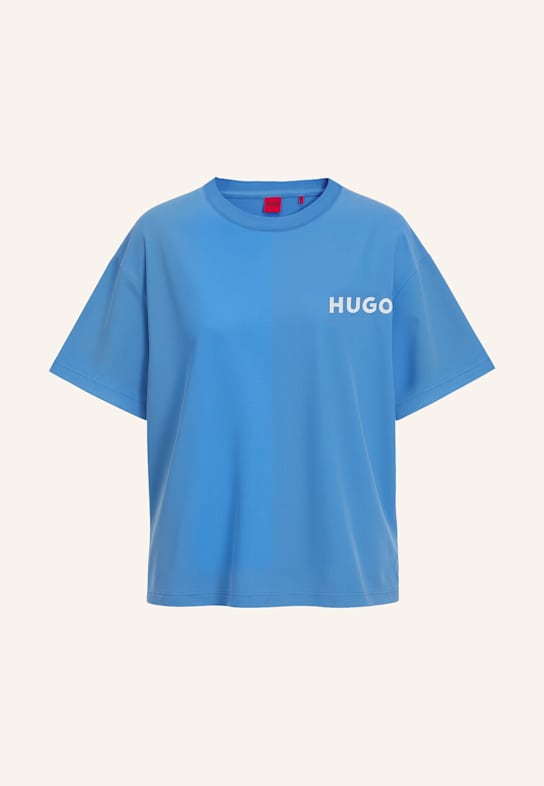 HUGO Pyjama-Oberteil UNITE_T-SHIRT Relaxed Fit HELLBLAU