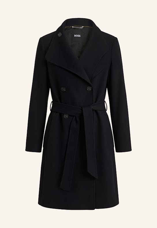 BOSS Klassischer Mantel CEDANDY1_IN Regular Fit SCHWARZ