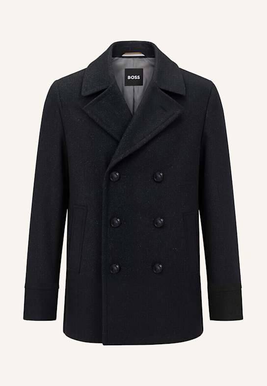 BOSS Klassischer Mantel H-HYDE-PCOAT-234 Slim Fit HELLGRAU