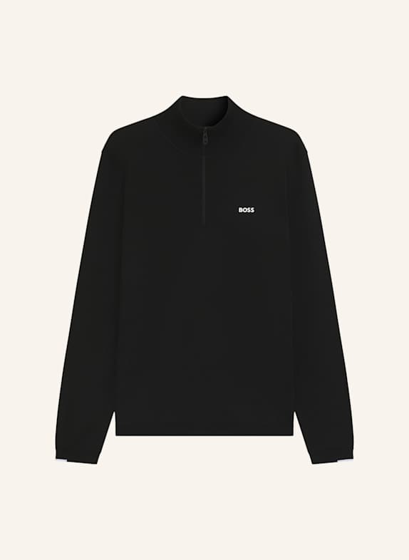 BOSS Pullover K_EVER-X QZ Regular Fit SCHWARZ