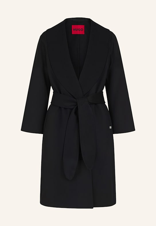 HUGO Klassischer Mantel MECAMI-1_DF Relaxed Fit SCHWARZ