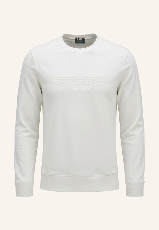 BOSS Pullover L-ELECTRICO_2_AM Regular Fit WEISS