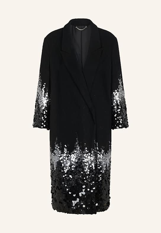 BOSS Klassischer Mantel CASCANA1 Regular Fit WEISS