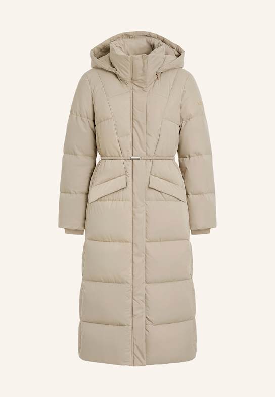 BOSS Steppmantel PAMAXI mit abnehmbarer Kapuze BEIGE