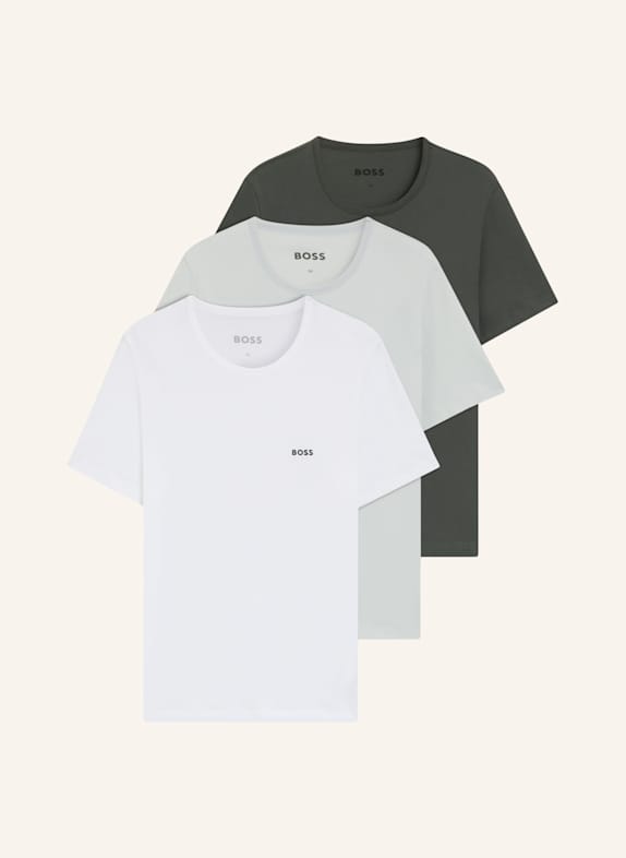 BOSS Unterwäsche Top TSHIRTRN 3P CLASSIC Regular Fit WEISS