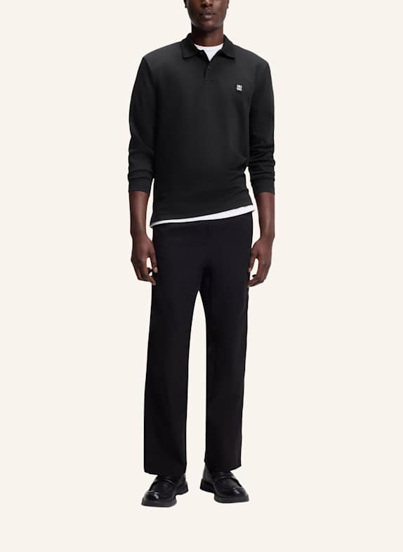 HUGO Polo DINOTE Relaxed Fit SCHWARZ