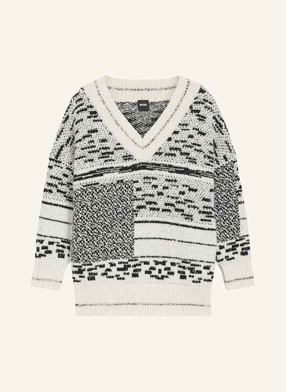 BOSS Pullover FUCSIA Relaxed Fit NEONGELB