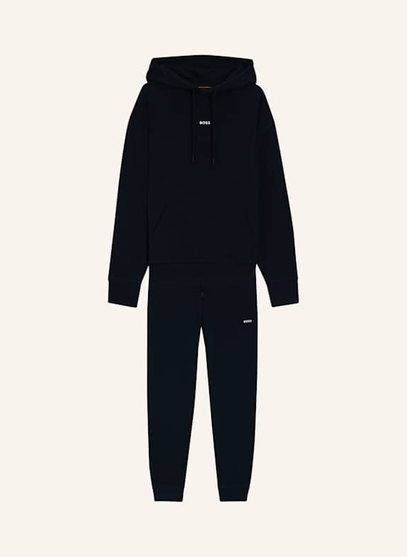 BOSS Sweatshirt TRACKSUITWESMALLHOOD Regular Fit DUNKELBLAU