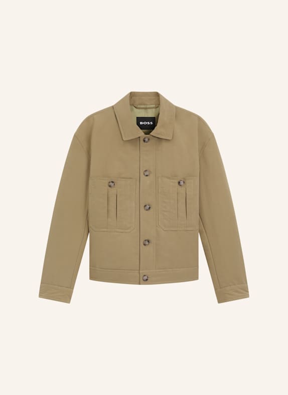 BOSS Casual Jacke C-COVEGLOW Relaxed Fit KHAKI