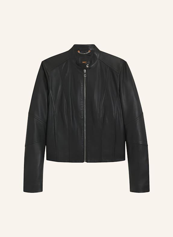 BOSS Lederjacke C_SALESTE1 Regular Fit SCHWARZ