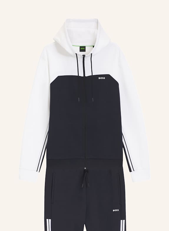 BOSS Sweatshirt SW_COLORBLOCK HD TT Regular Fit DUNKELBLAU