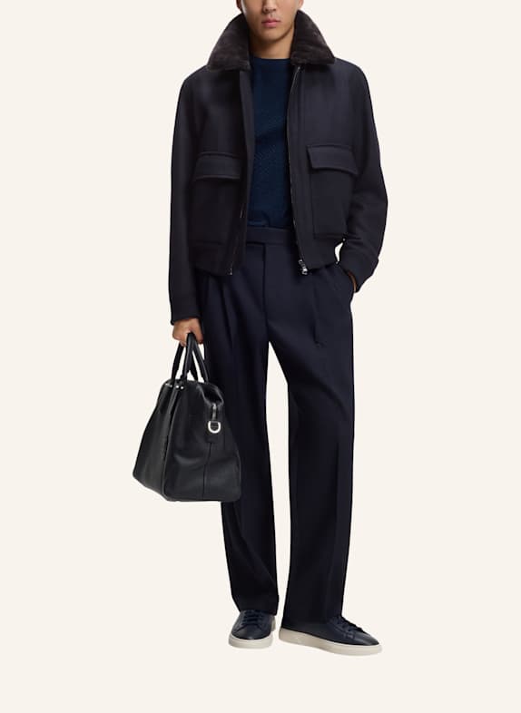 BOSS Klassischer Mantel H-CHARLY-251 Regular Fit DUNKELBLAU