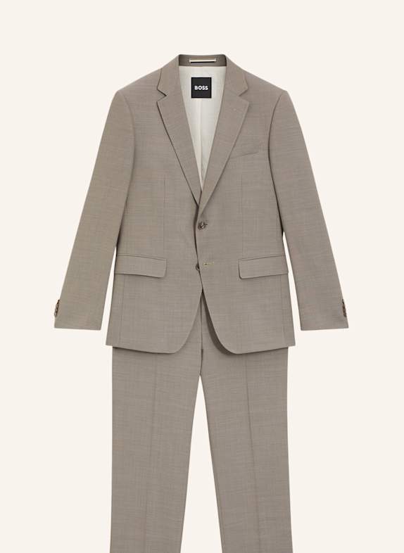 BOSS Business Anzug H-HUGE-2PCS-253 Slim Fit KHAKI