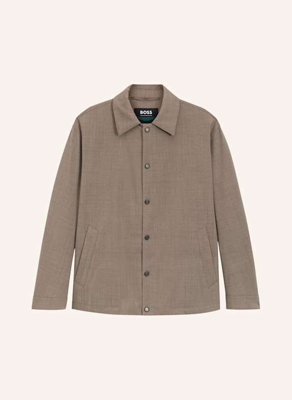 BOSS Casual Jacke H-CARLSTON_AM Regular Fit TAUPE