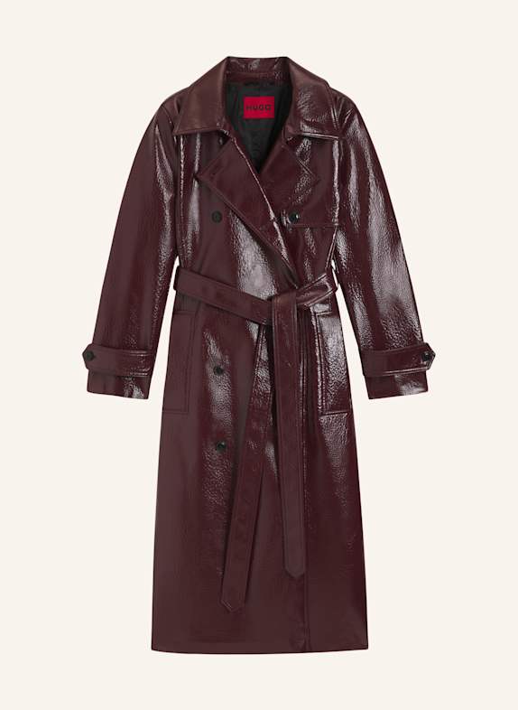 HUGO Trenchcoat MISANDO-1 Regular Fit DUNKELLILA