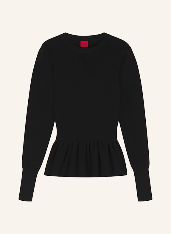 HUGO Pullover SABANNA Slim Fit SCHWARZ
