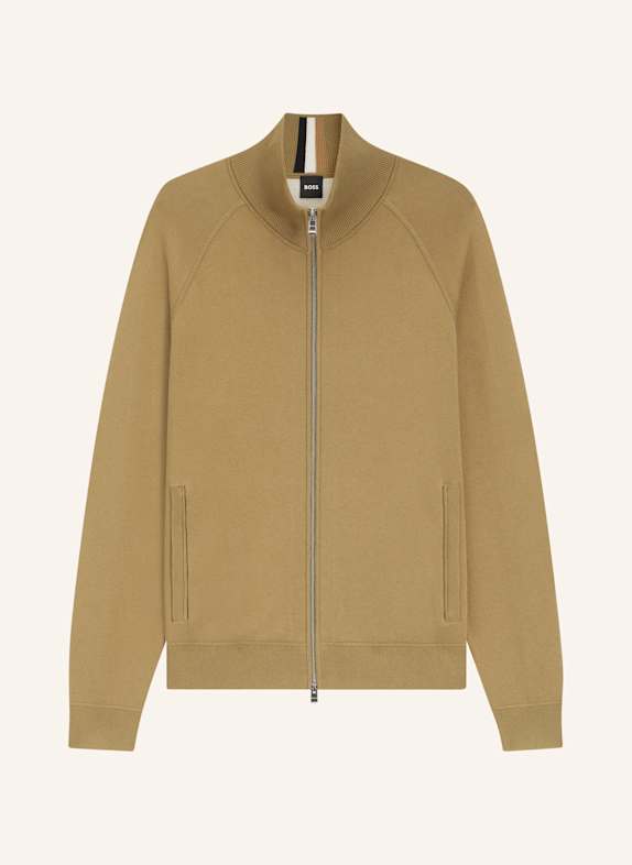 BOSS Strickjacke H-IDINO Regular Fit KHAKI