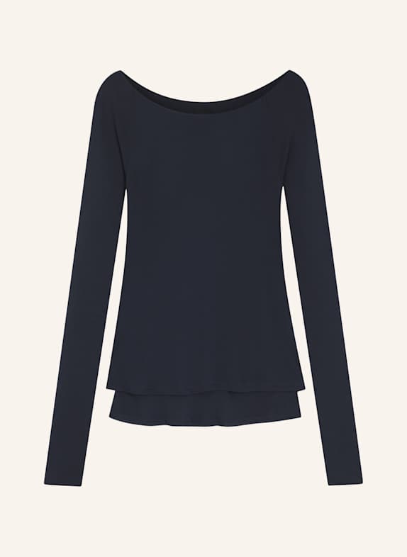 BOSS Casual Top EDUPLA1 Slim Fit DUNKELBLAU