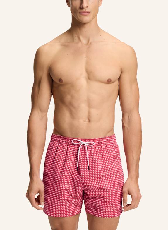 BOSS Badeshorts VIBE DUNKELROT