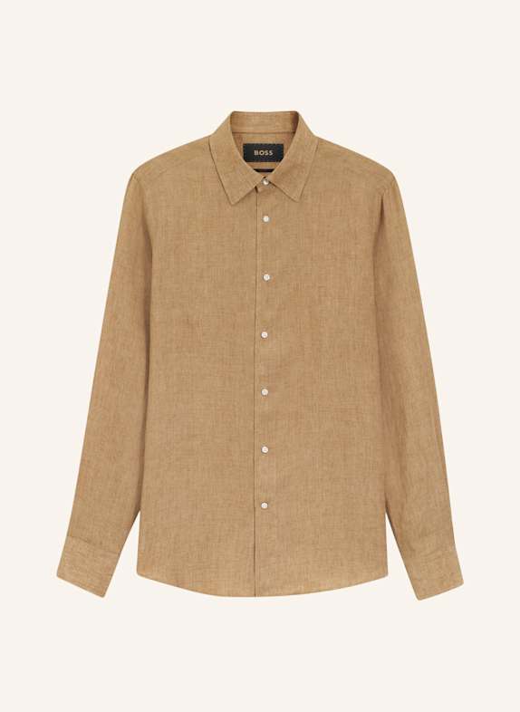BOSS Casual Hemd L-HAYS-KENTW-C-252 Slim Fit BEIGE