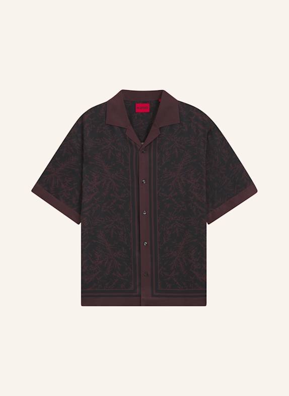 HUGO Casual Hemd ESPINO Oversize Fit BRAUN