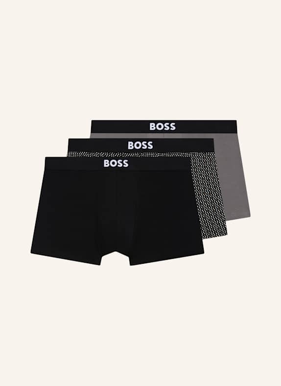 BOSS Boxershort TRUNK 3P BOSS ONE D GRAU