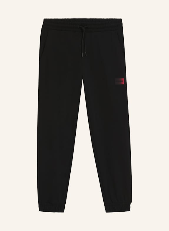 HUGO Casual Hose DANOPAN Relaxed Fit SCHWARZ