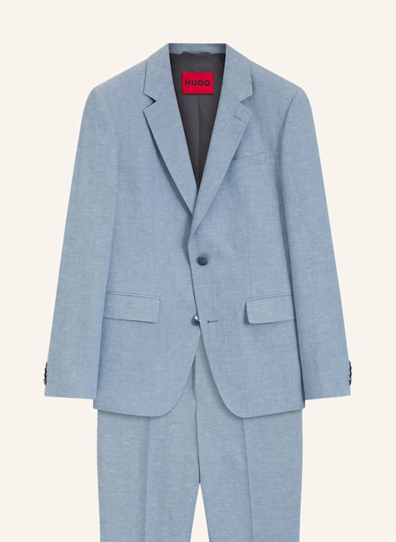 HUGO Business Anzug HENRY-GETLIN253X Slim Fit BLAU