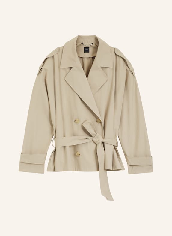 BOSS Klassischer Mantel CANGGU Regular Fit BEIGE