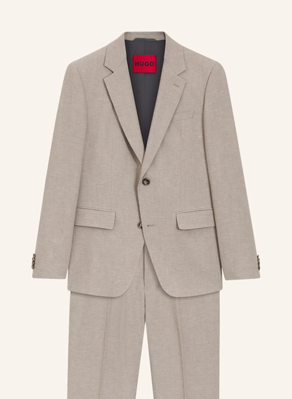 HUGO Business Anzug HENRY-GETLIN253X Slim Fit HELLBRAUN