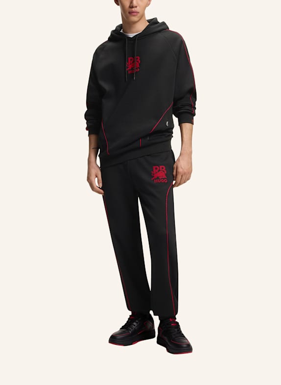 HUGO Casual Hose DUSSON_RB Relaxed Fit SCHWARZ