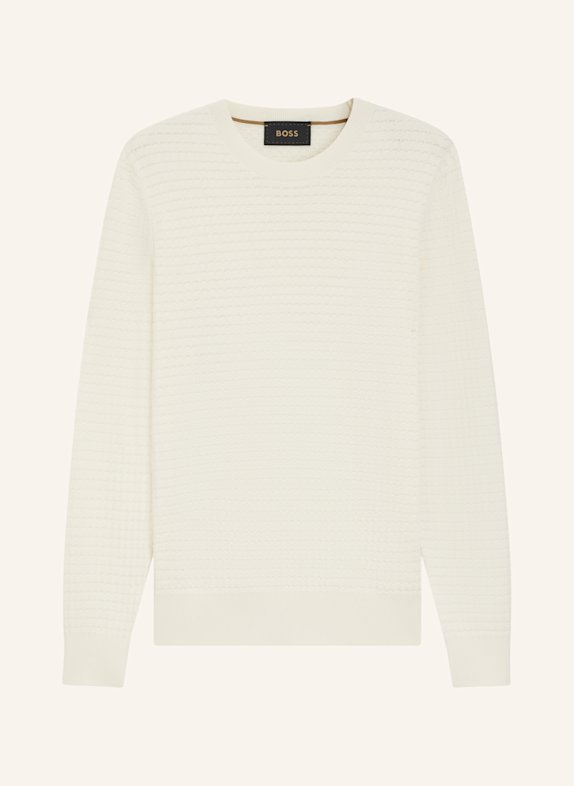 BOSS Pullover L-NADALI Regular Fit WEISS
