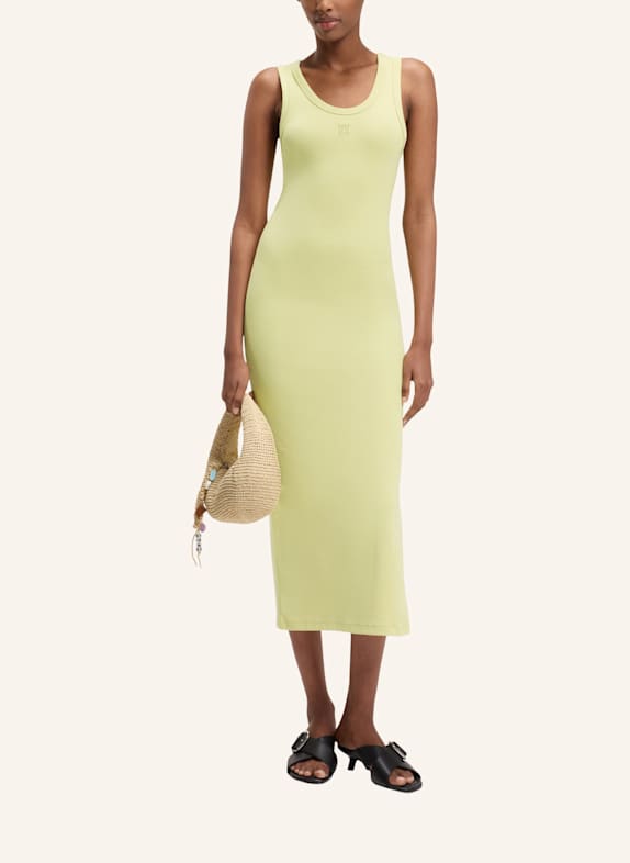 HUGO Jersey-Kleid NALIMERA Slim Fit BEIGE