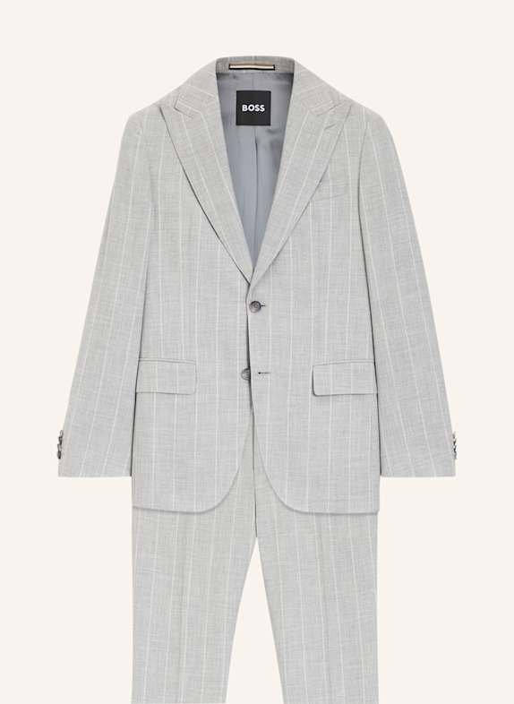 BOSS Business Anzug C-HUGE-2PCS-PK-261 Slim Fit HELLGRAU