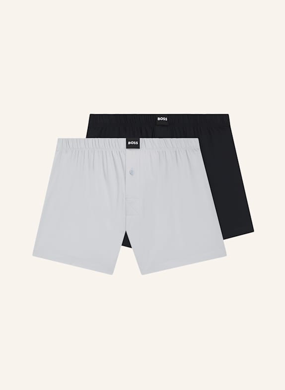 BOSS Boxershort 2P JERSEY BOXER DUNKELBLAU