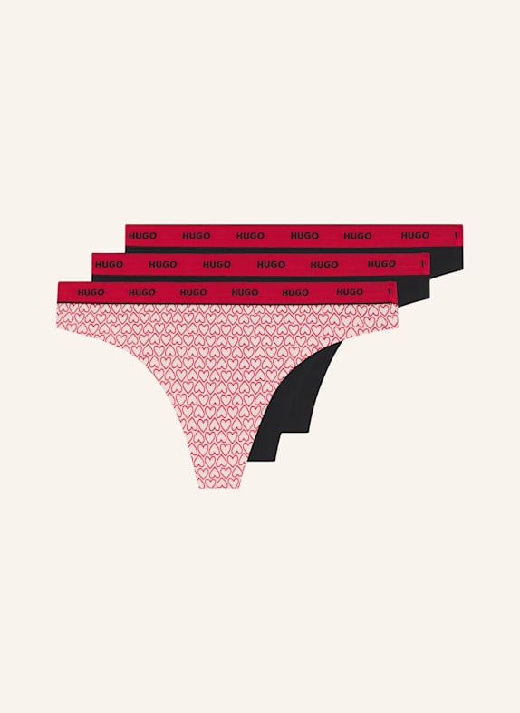HUGO Slip TRIPLET THONG DESIGN ROSA