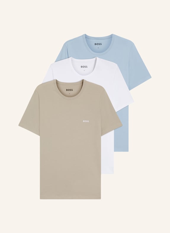 BOSS Unterwäsche Top TSHIRTRN 3P CLASSIC Regular Fit WEISS