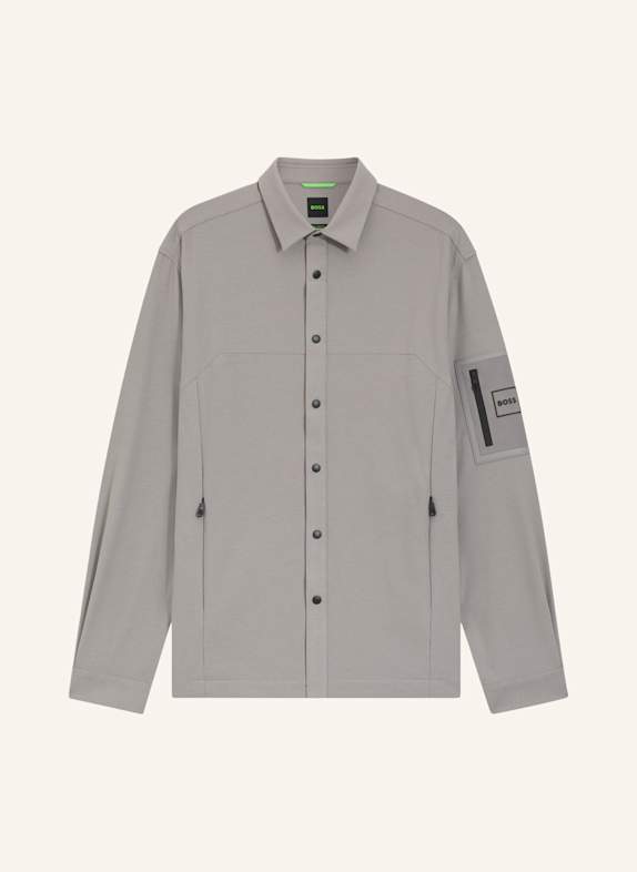 BOSS Casual Hemd ST_TOUR WAFFLE L Relaxed Fit GRAU