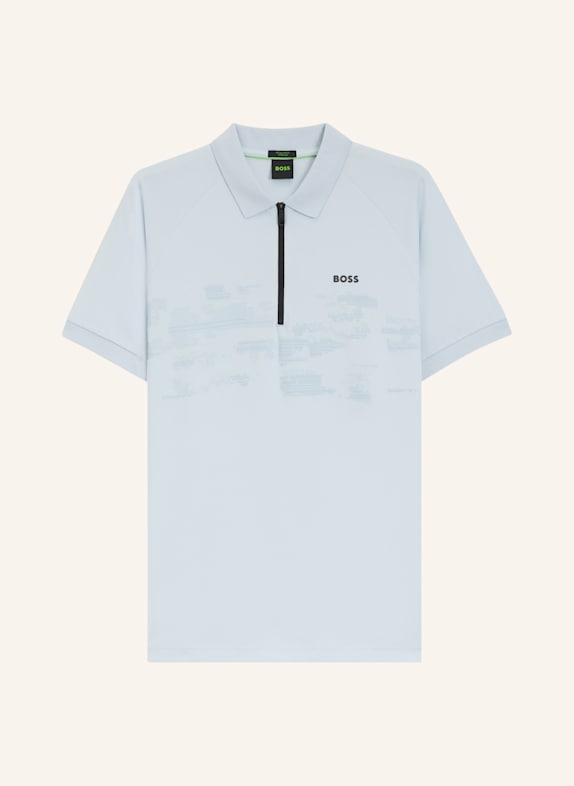 BOSS Poloshirt PL_GLOBE PATTERN Regular Fit BLAU