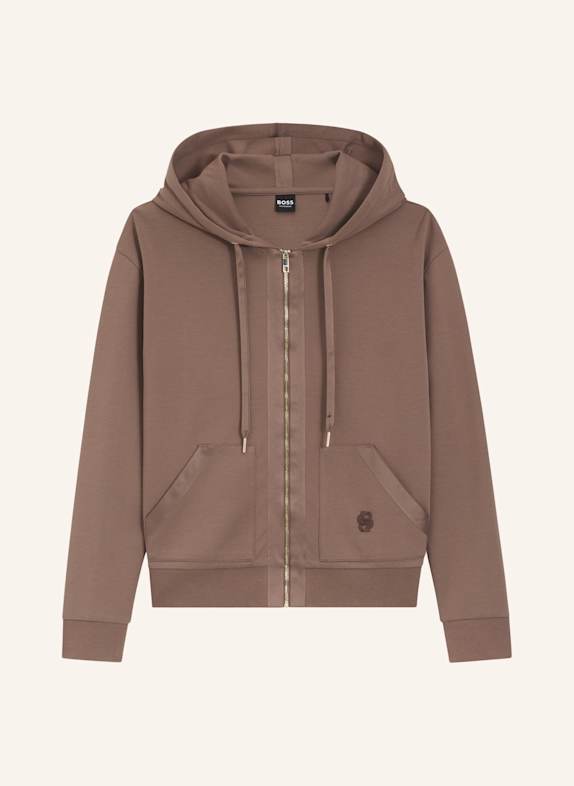 BOSS Loungewear Jacke SHINY B_JACKET H. BRAUN