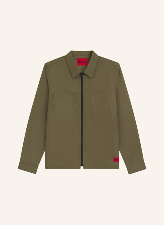 HUGO Business Hemd EVALOM Oversize Fit GRÜN