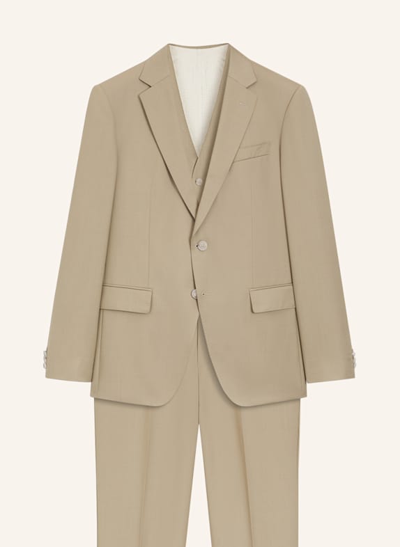 BOSS Business Anzug H-HUGE-3PCS-253 Slim Fit BEIGE